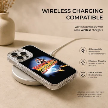 Back To The Future artwork with retro-futuristic theme phone case — Charging
