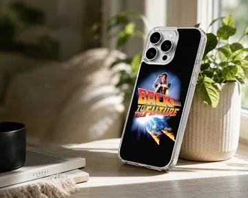 Back To The Future artwork with retro-futuristic theme phone case — Lifestyle