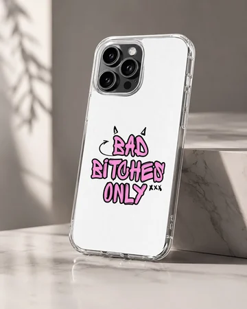Bad Bitch phone case with edgy bold typography — Hero