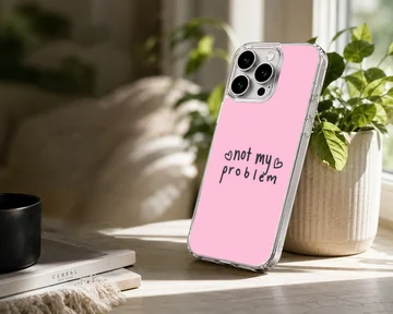 Bad Bitch phone case with 'Not My Problem' text design — Lifestyle