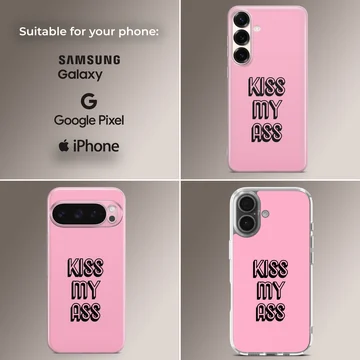 Bad Bitch phone case with bold typography design — Collage