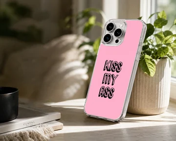 Bad Bitch phone case with bold typography design — Lifestyle