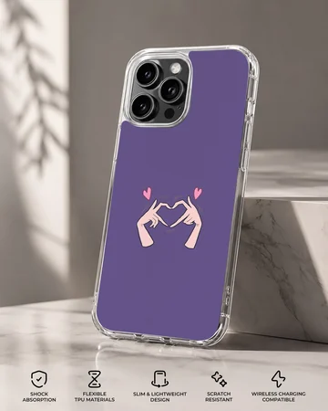 Bad Bitch phone case featuring heart hands design — Specs