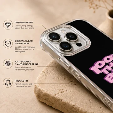 Bad Bitch phone case with bold typography — Info