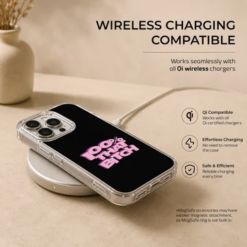 Bad Bitch phone case with bold typography — Charging