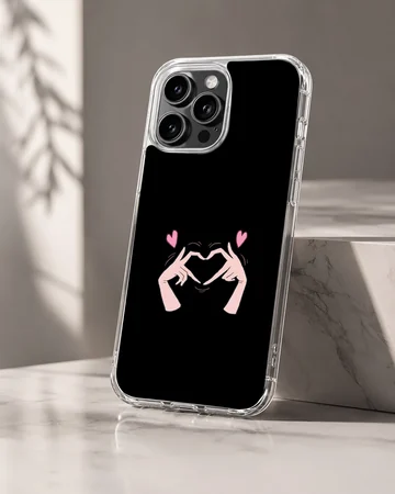 Bad Bitch minimalist hand gesture on phone case — Hero