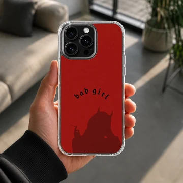Bad Bitch design phone case with bold typography — Lifestyle