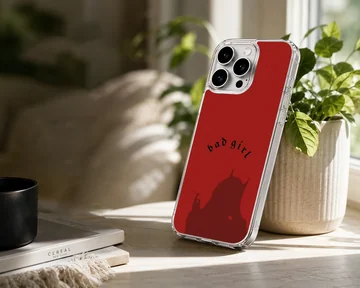 Bad Bitch design phone case with bold typography — Lifestyle