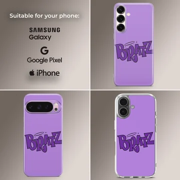 Bad Bitch typography in purple phone case — Collage