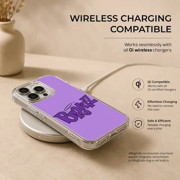 Bad Bitch typography in purple phone case — Charging