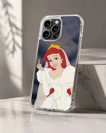 Bad Princess cartoon character with cheeky gesture on phone case