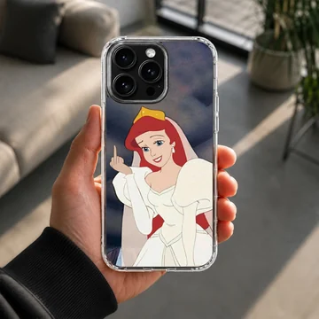 Bad Princess cartoon character with cheeky gesture on phone case — Lifestyle