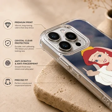 Bad Princess cartoon character with cheeky gesture on phone case — Info