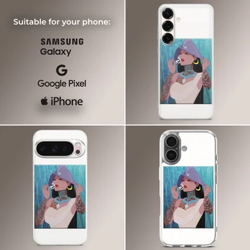 Bad Princess illustration with edgy cartoon art on phone case — Collage