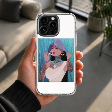 Bad Princess illustration with edgy cartoon art on phone case — Lifestyle