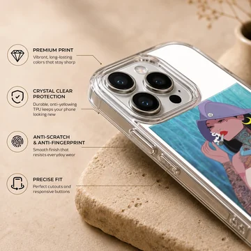 Bad Princess illustration with edgy cartoon art on phone case — Info