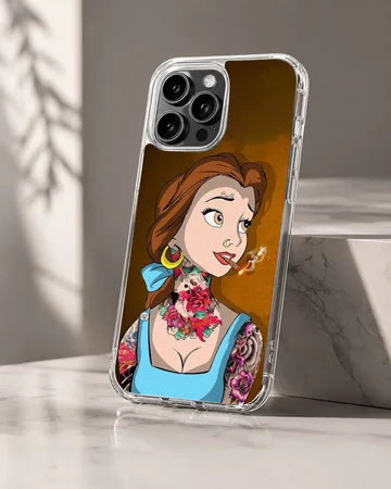 Bad princess with tattoos and edgy look on phone case — Hero