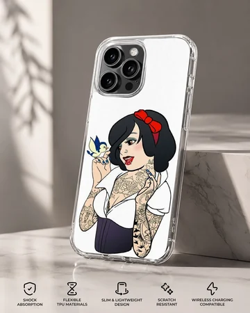 Bad Princess with tattoos and bird cartoon phone case — Specs