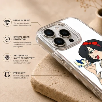 Bad Princess with tattoos and bird cartoon phone case — Info