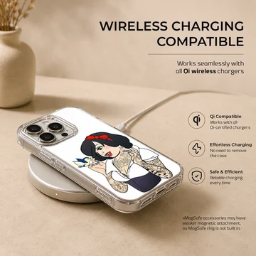 Bad Princess with tattoos and bird cartoon phone case — Charging