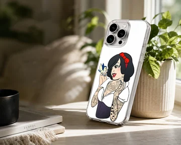 Bad Princess with tattoos and bird cartoon phone case — Lifestyle