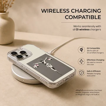 Bansky style graffiti artwork on phone case — Charging
