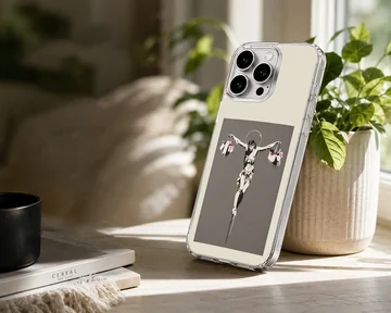Bansky style graffiti artwork on phone case — Lifestyle