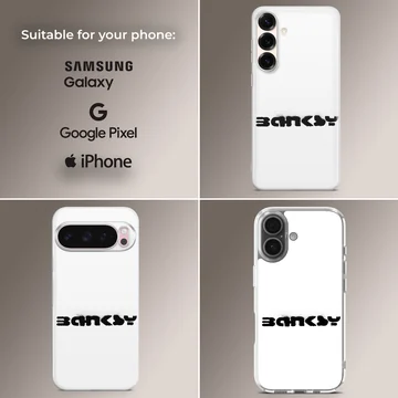 Bansky minimalist typography design phone case — Collage