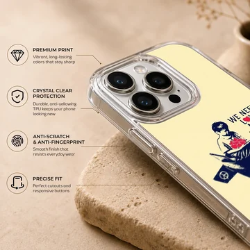 Bansky303 art with anti-war message on phone case — Info