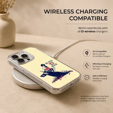 Bansky303 art with anti-war message on phone case — Charging