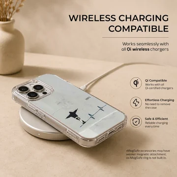 Minimalist Bansky artwork on a phone case. — Charging