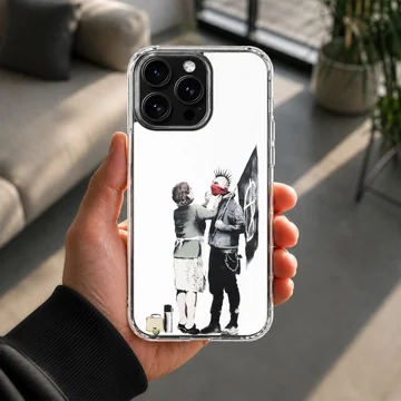 Bansky inspired street art on a phone case — Lifestyle