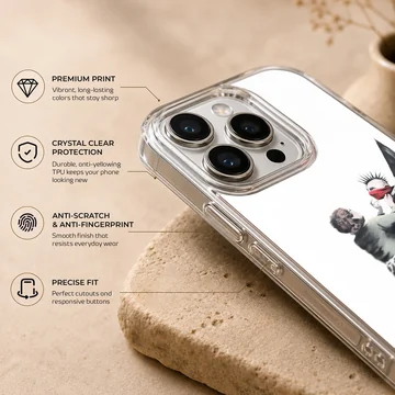 Bansky inspired street art on a phone case — Info
