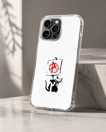Bansky-style graffiti featuring an Anarchy Cat on a phone case — Hero