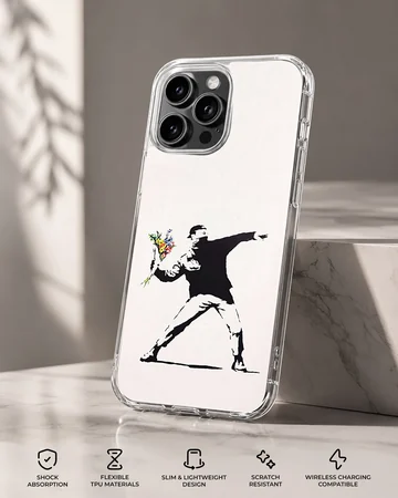 Bansky-inspired minimalist graffiti style phone case — Specs