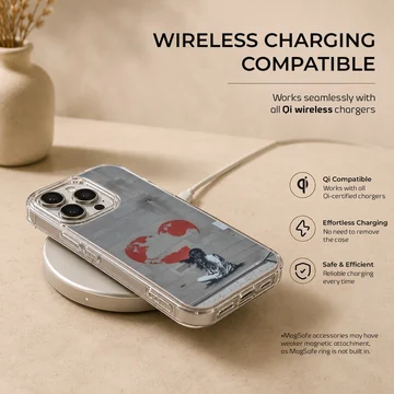Bansky701 design featuring a heart and world illustration on phone case — Charging