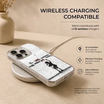 Minimalist graffiti art phone case featuring Banksy-inspired design — Charging