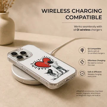 Bansky inspired artwork of children and a heart on phone case — Charging