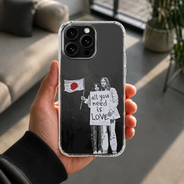 Bansky-inspired graffiti art with love message phone case — Lifestyle