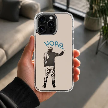 Bansky 'Hope' graffiti design on phone case — Lifestyle