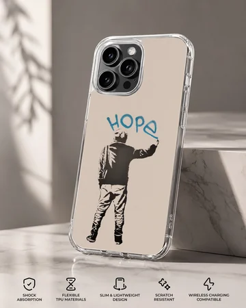 Bansky 'Hope' graffiti design on phone case — Specs