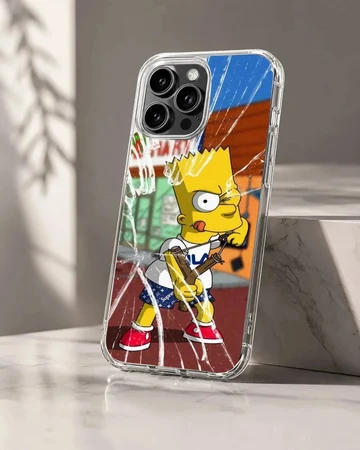 Bart Simpson in a cartoon design phone case