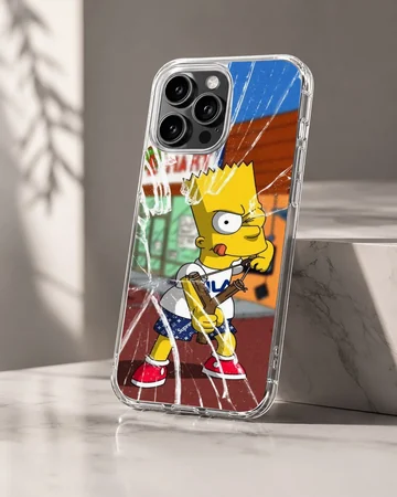 Bart Simpson in a cartoon design phone case — Hero