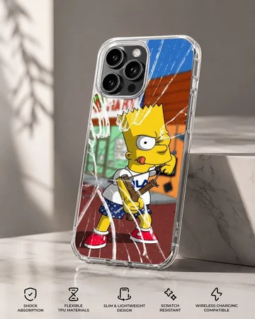 Bart Simpson in a cartoon design phone case — Specs