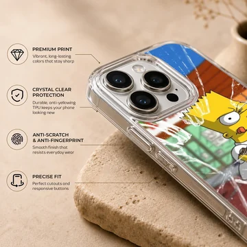 Bart Simpson in a cartoon design phone case — Info