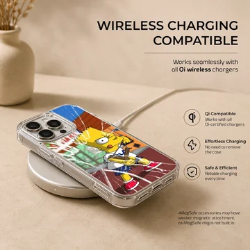 Bart Simpson in a cartoon design phone case — Charging