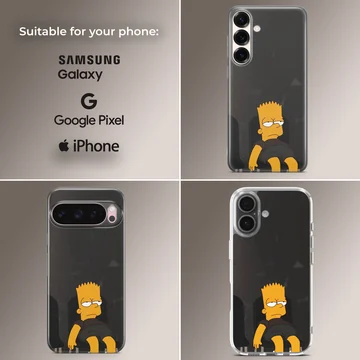 Bart Simpson cartoon design on phone case — Collage