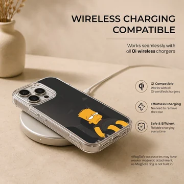 Bart Simpson cartoon design on phone case — Charging