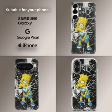 Bart Simpson cartoon design phone case — Collage