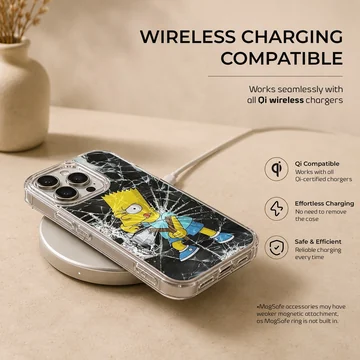 Bart Simpson cartoon design phone case — Charging